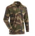 French CCE Camo Fleece Shirt with Zipper — New, Unissued