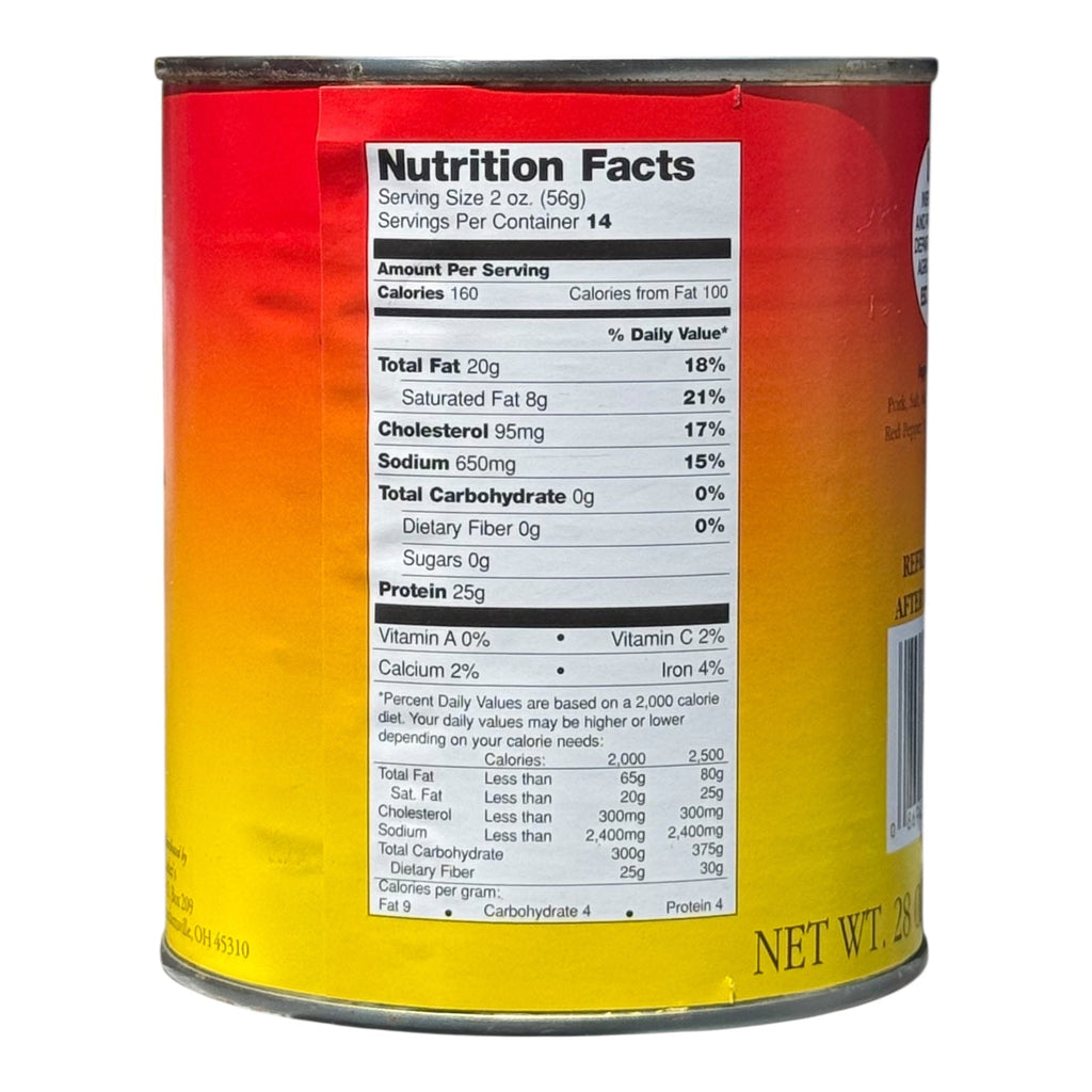 Yoder’s Canned Pork Sausage — 28 oz, Fully Cooked (10+ Year Shelf Life)