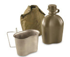 Austrian Canteen with Cup & OD Cover — Like New