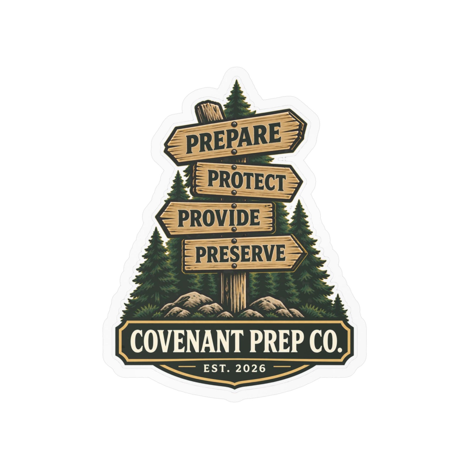Prepare Protect Provide Preserve Sticker