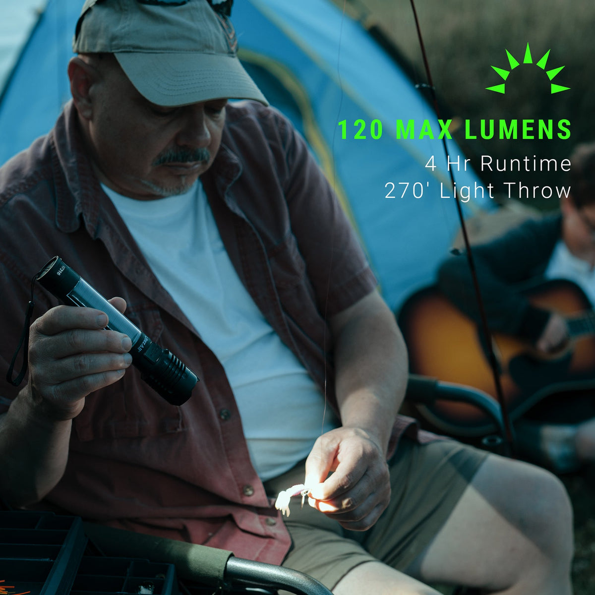 LitezAll® Bask Solar Powered & USB Rechargeable Flashlight