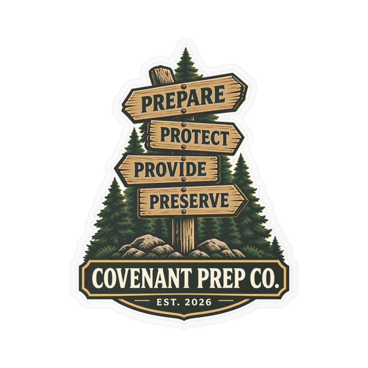 Prepare Protect Provide Preserve Sticker
