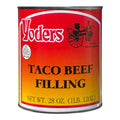 Yoder’s Canned Taco Beef Filling — 28 oz, Fully Cooked (10+ Year Shelf Life)