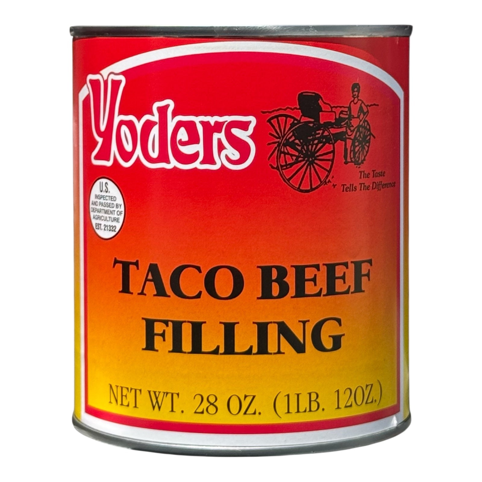 Yoder’s Canned Taco Beef Filling — 28 oz, Fully Cooked (10+ Year Shelf Life)