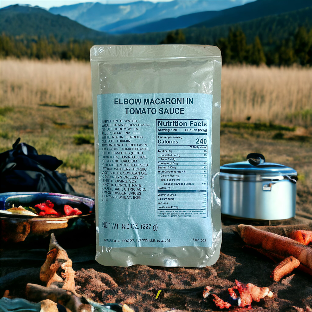 MRE Entree - Elbow Macaroni in Tomato Sauce — view 2