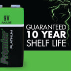 Promier® 9v Platinum Alkaline Battery 2 Pack
