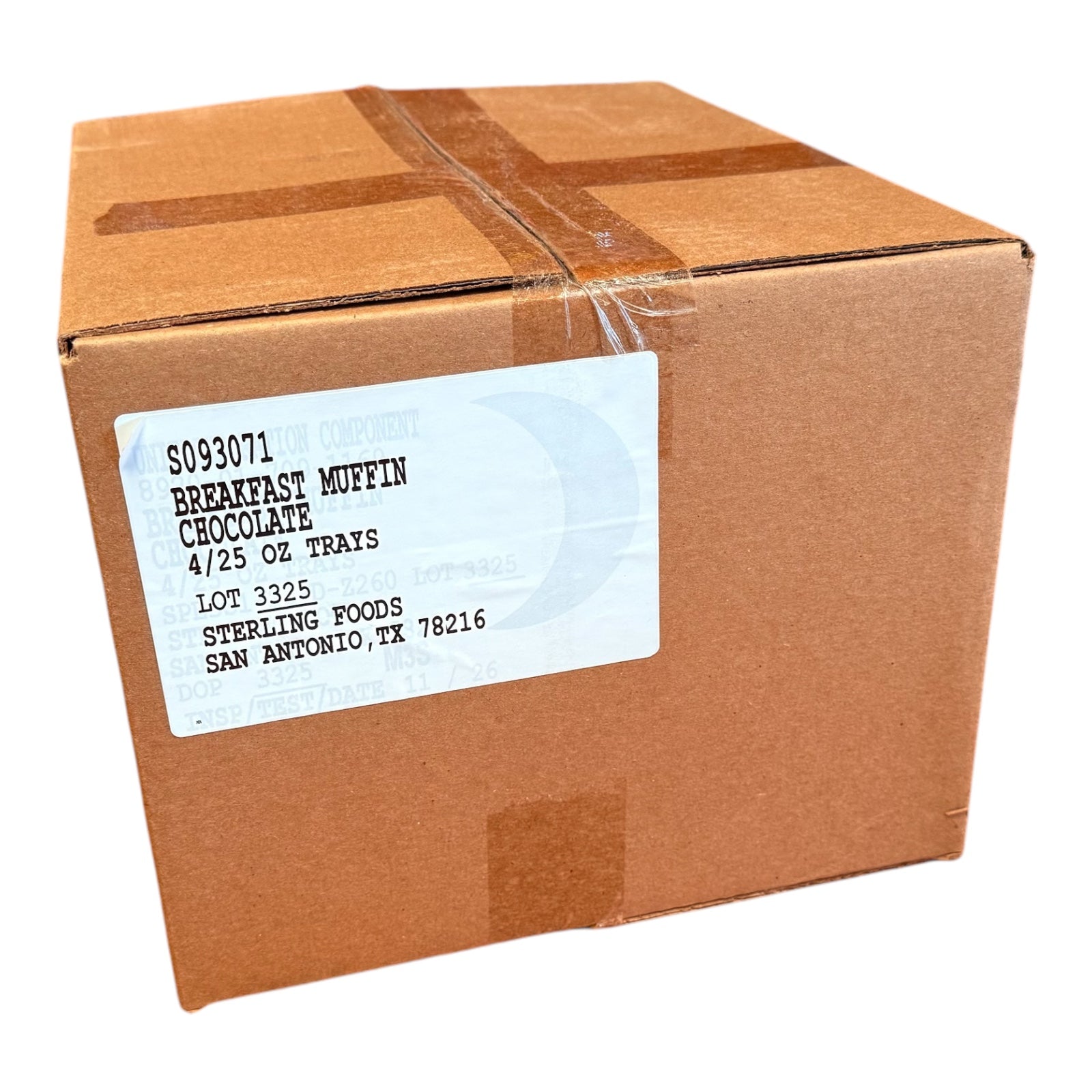Military MRE Tray Packs — Chocolate Muffin, 12-Pack (UGR Component)