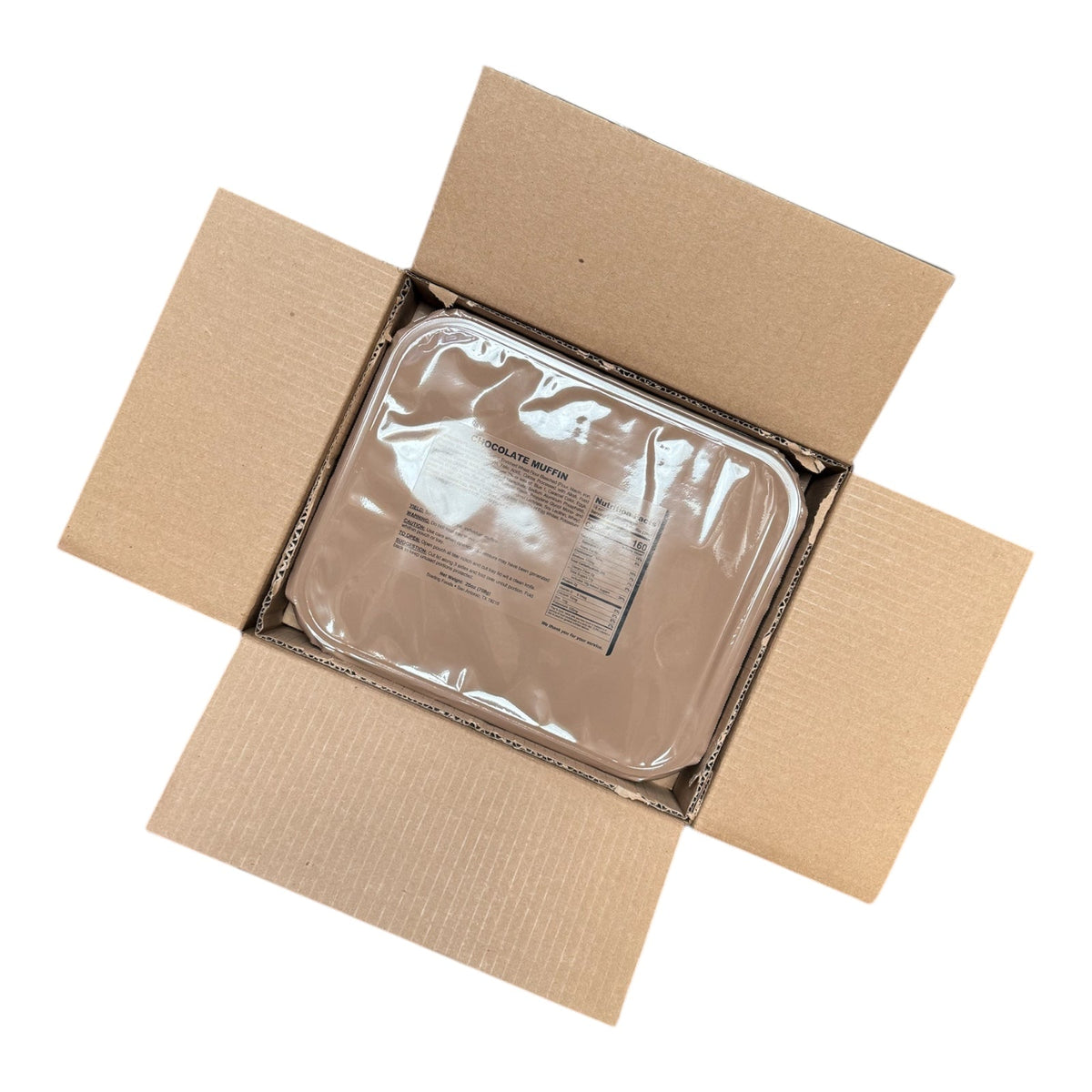 Military MRE Tray Packs — Chocolate Muffin, 12-Pack (UGR Component) — view 2