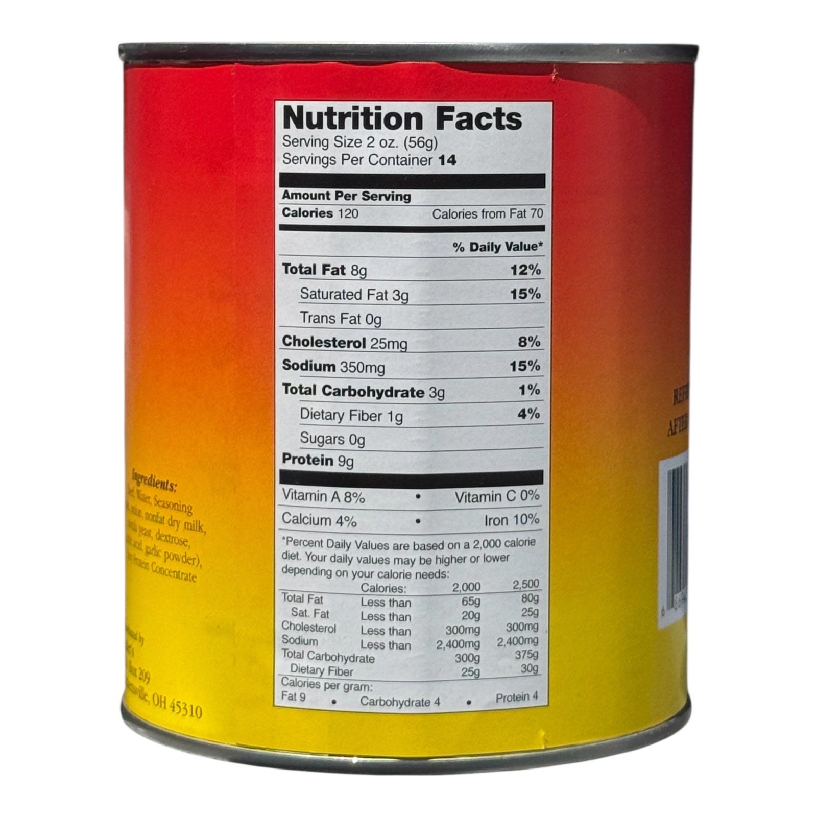 Yoder’s Canned Taco Beef Filling — 28 oz, Fully Cooked (10+ Year Shelf Life)