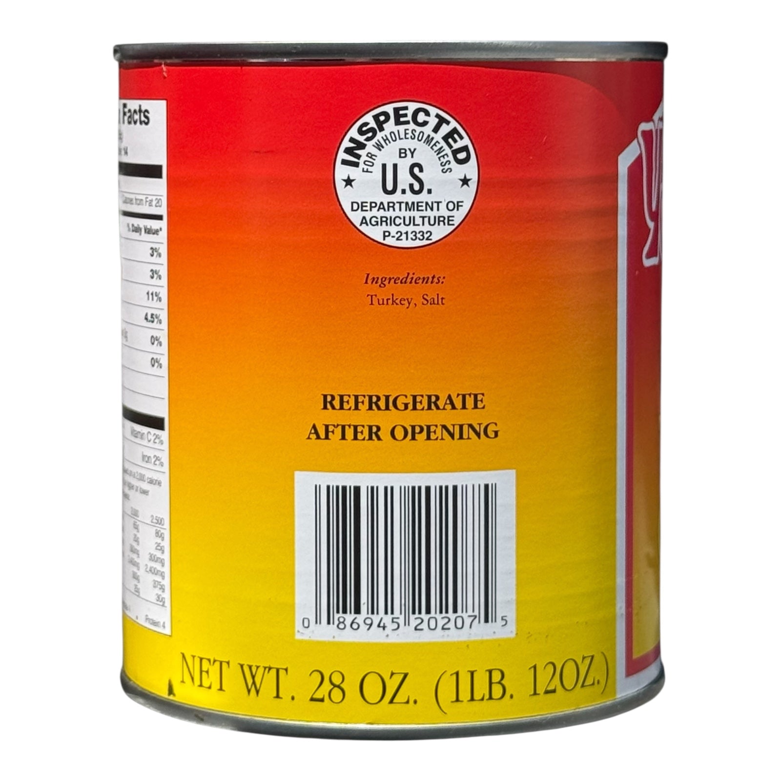 Yoder’s Canned Turkey Chunks — 28 oz, Fully Cooked (10+ Year Shelf Life)