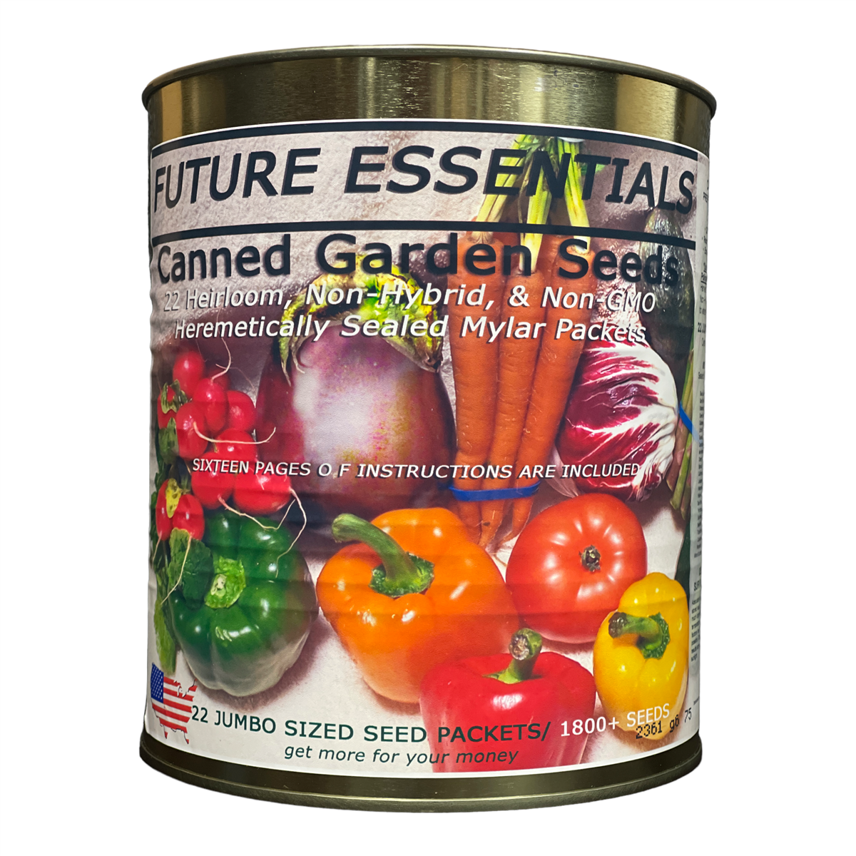 Heirloom Garden Seeds — 22 Non-GMO Canned Varieties for Long-Term Storage