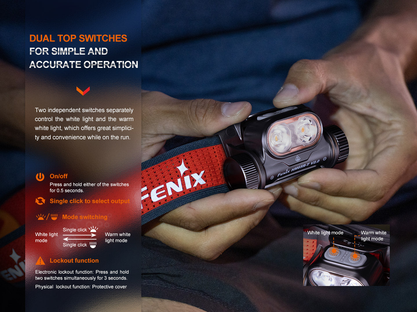Fenix HM65R-T V2 Rechargeable Lightweight Trail Running Headlamp — view 12