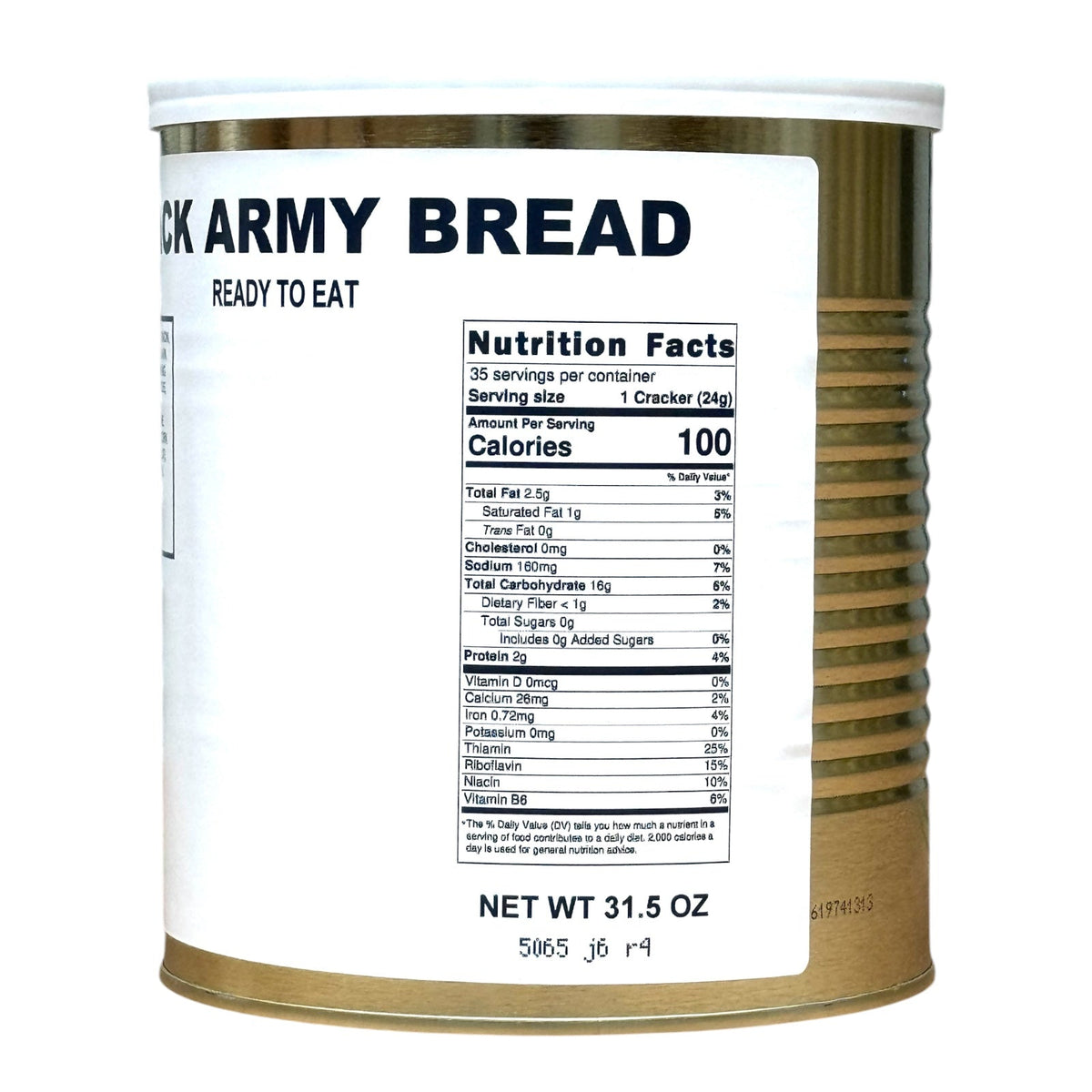 Military Surplus Hardtack Army Bread, Ready to Eat (#10 Can) — view 4
