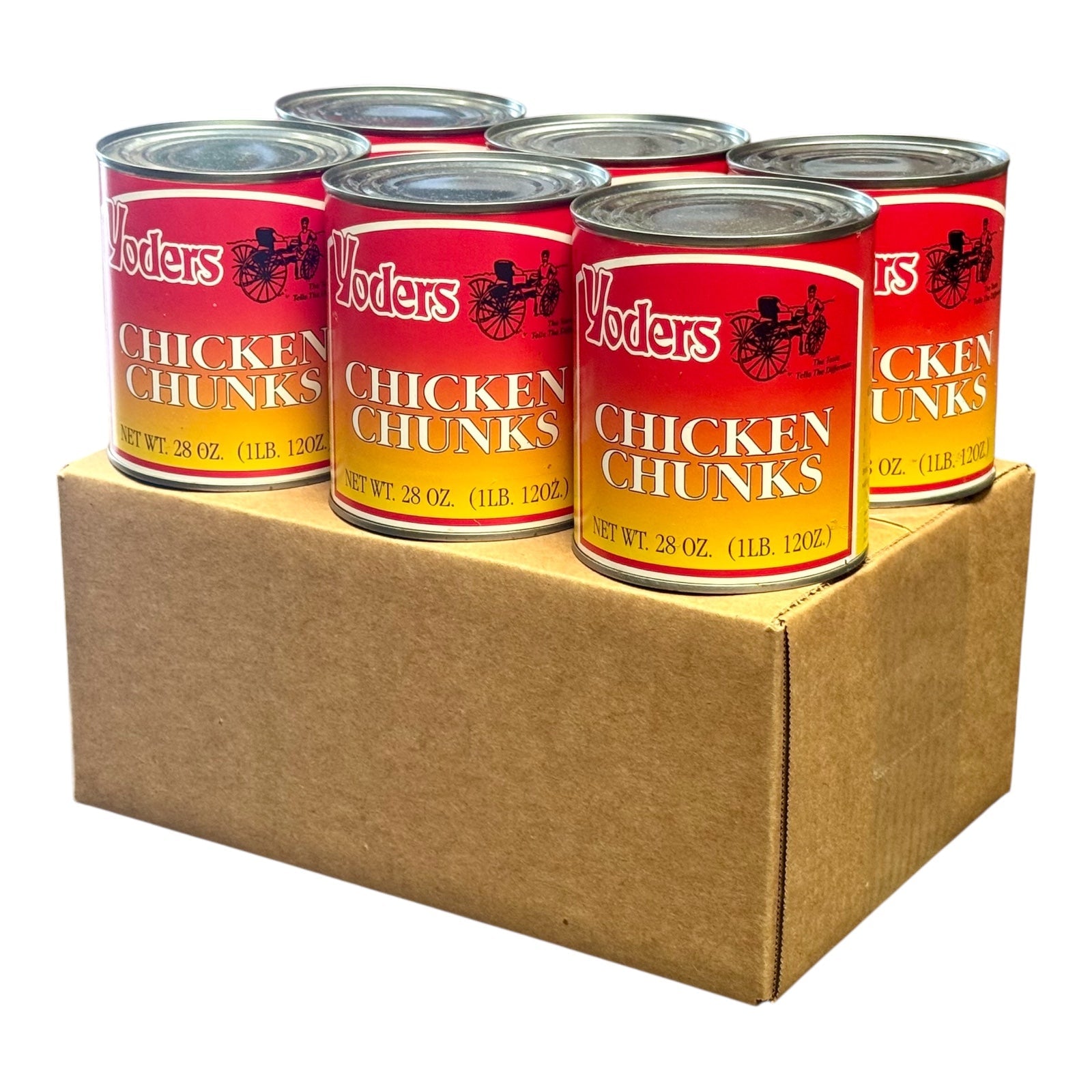 Yoder’s Canned Chicken Chunks — 28 oz, Fully Cooked (10+ Year Shelf Life)