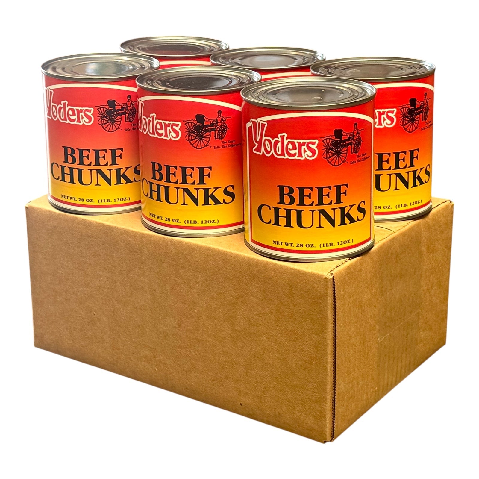 Yoder’s Canned Beef Chunks — 28 oz, Fully Cooked (10+ Year Shelf Life)