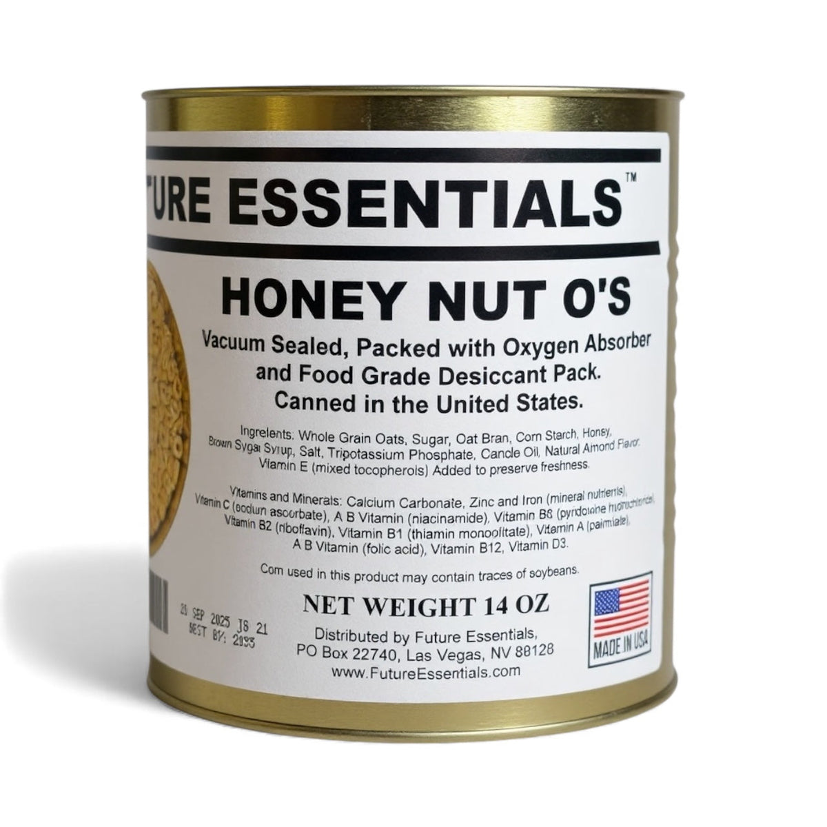 Future Essentials Honey Nut O's Cereal, #10 Can — view 2