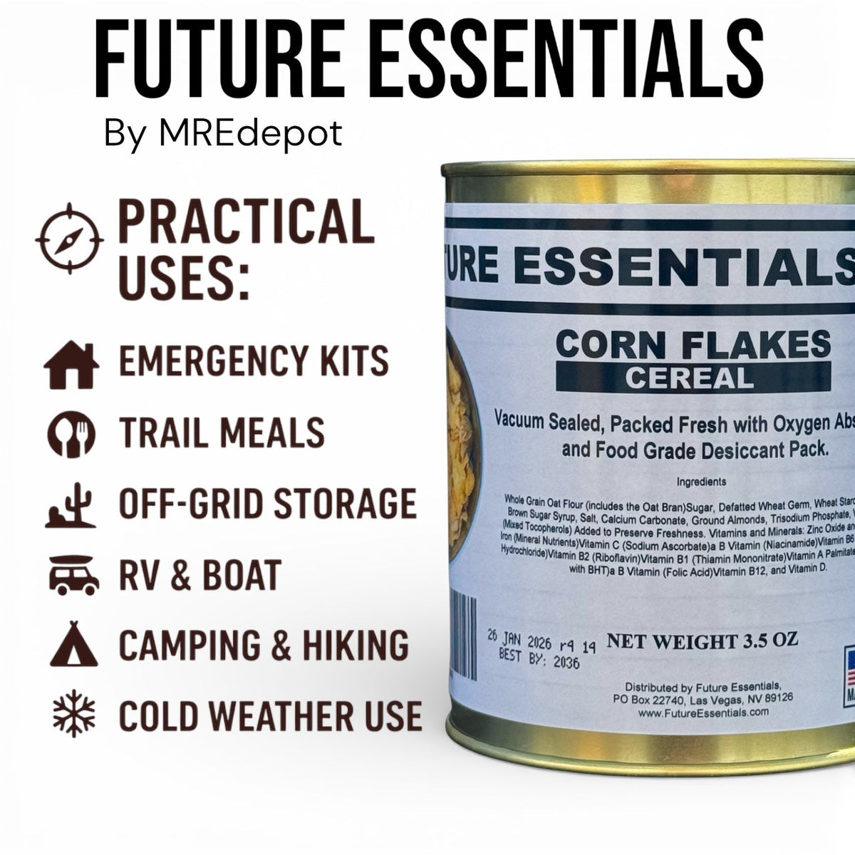Future Essentials Corn Flakes Cereal. #2.5 Can — view 4