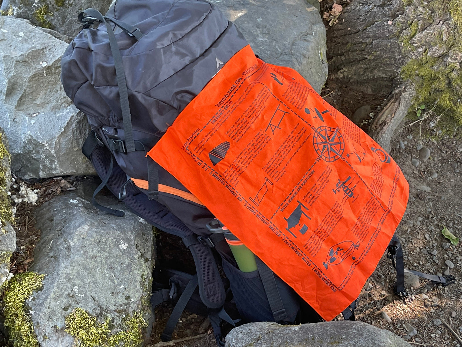 Survival Bandana with Printed Survival Instructions — Made in USA — view 2