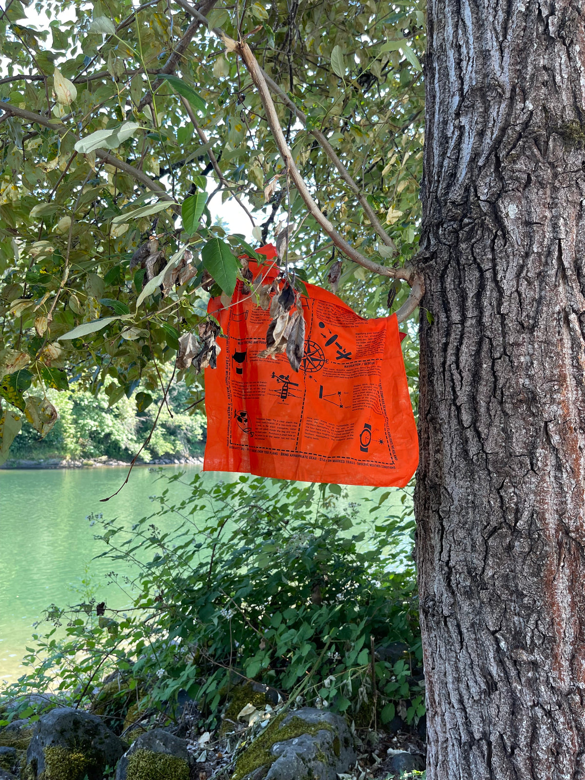 Survival Bandana with Printed Survival Instructions — Made in USA — view 3