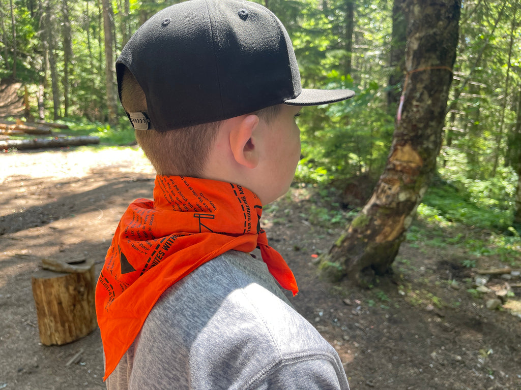 Survival Bandana with Printed Survival Instructions — Made in USA