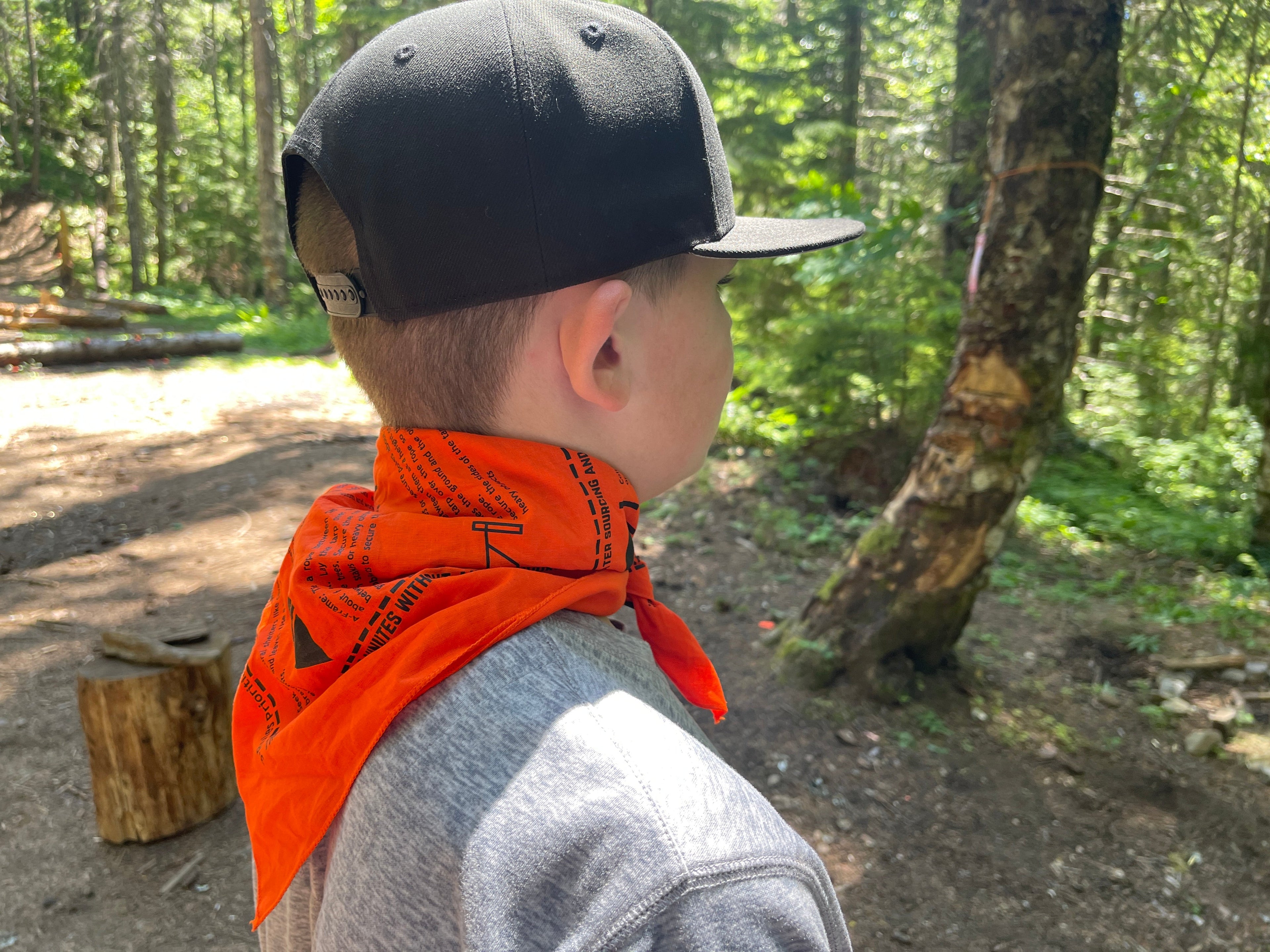 Survival Bandana with Printed Survival Instructions — Made in USA