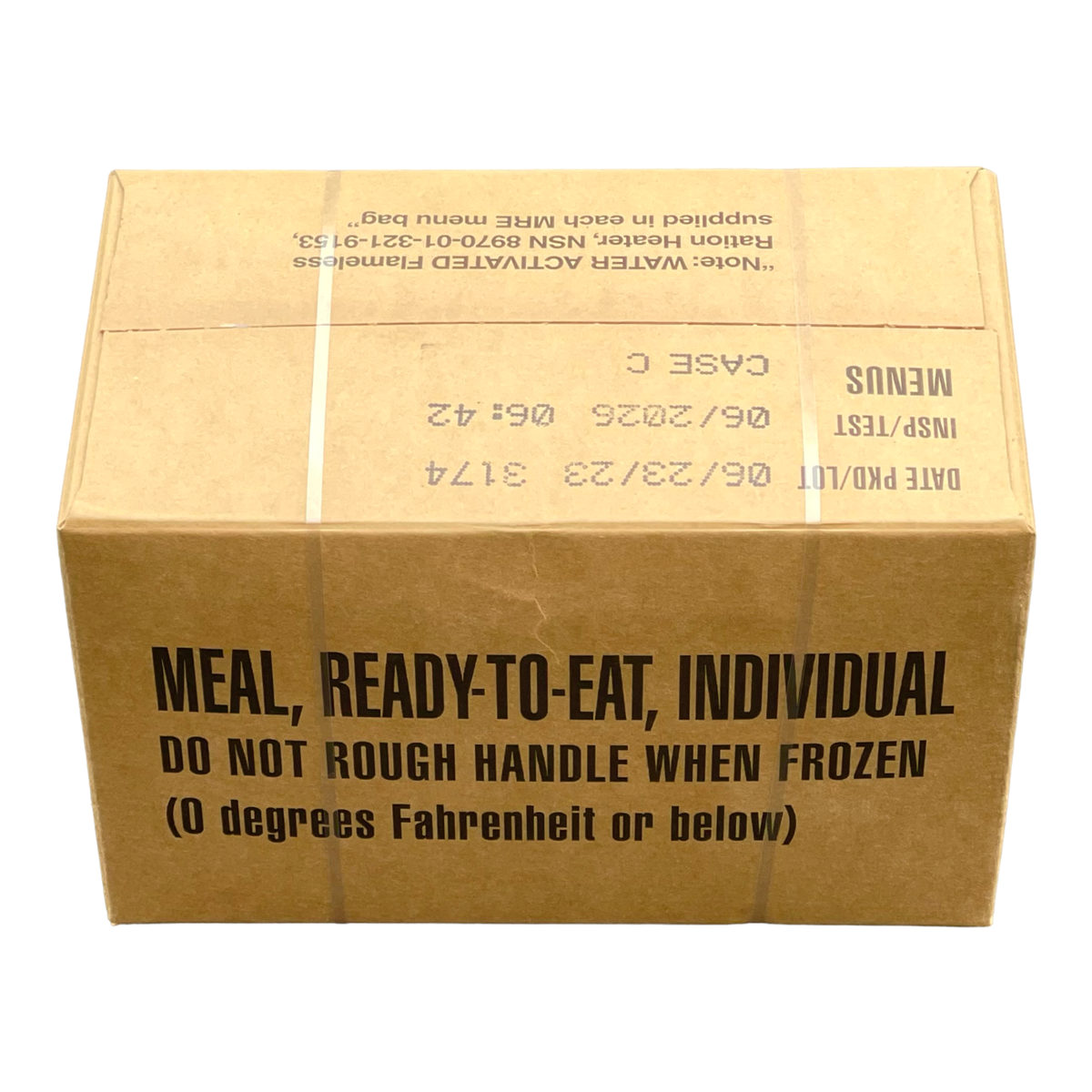 Case (12 Meals) of Menu C Military MRE's with Heaters — view 2