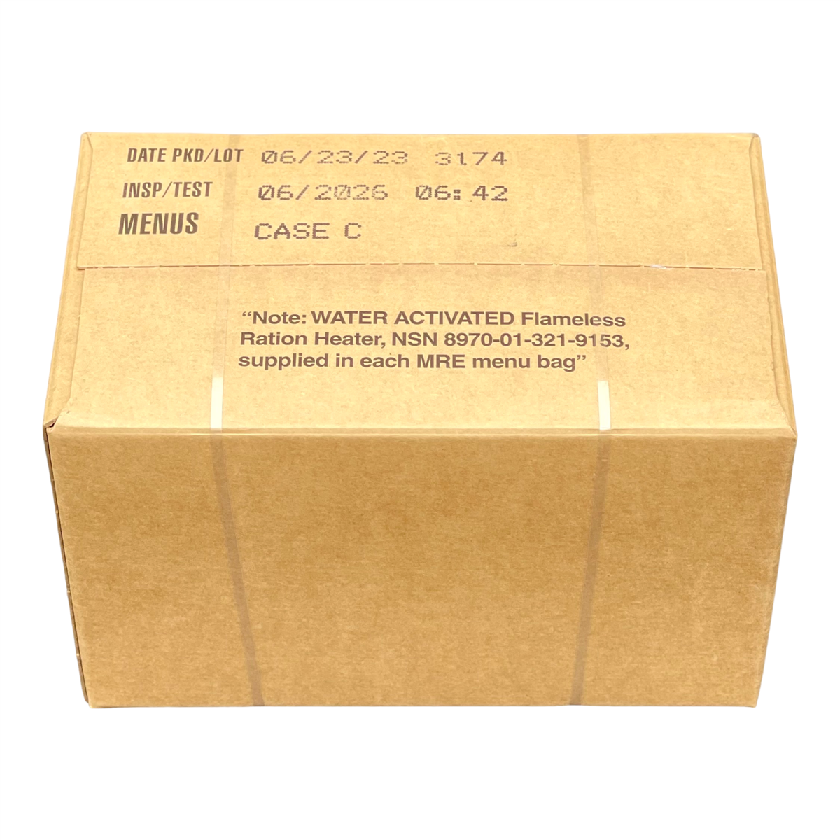 Case (12 Meals) of Menu C Military MRE's with Heaters — view 4