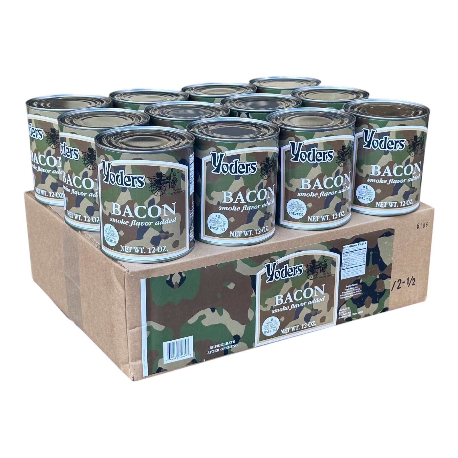 Yoder’s Canned Bacon — 12 oz, Fully Cooked (10+ Year Shelf Life)