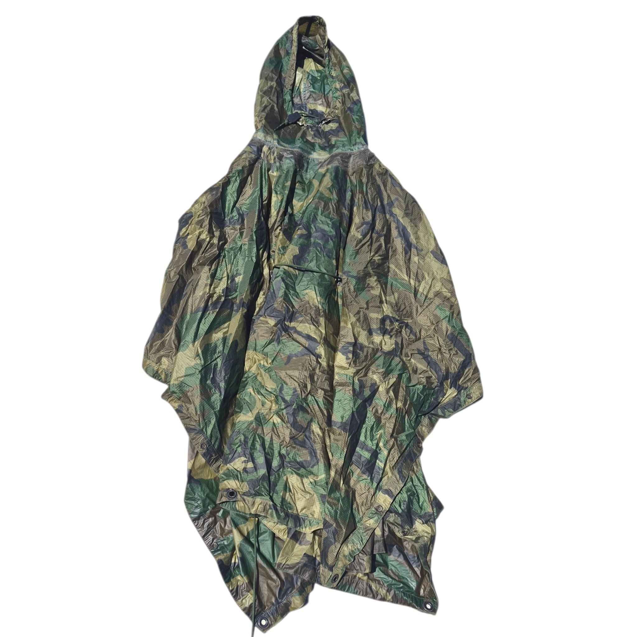 USGI M81 Woodland Poncho — Genuine Wet Weather Gear