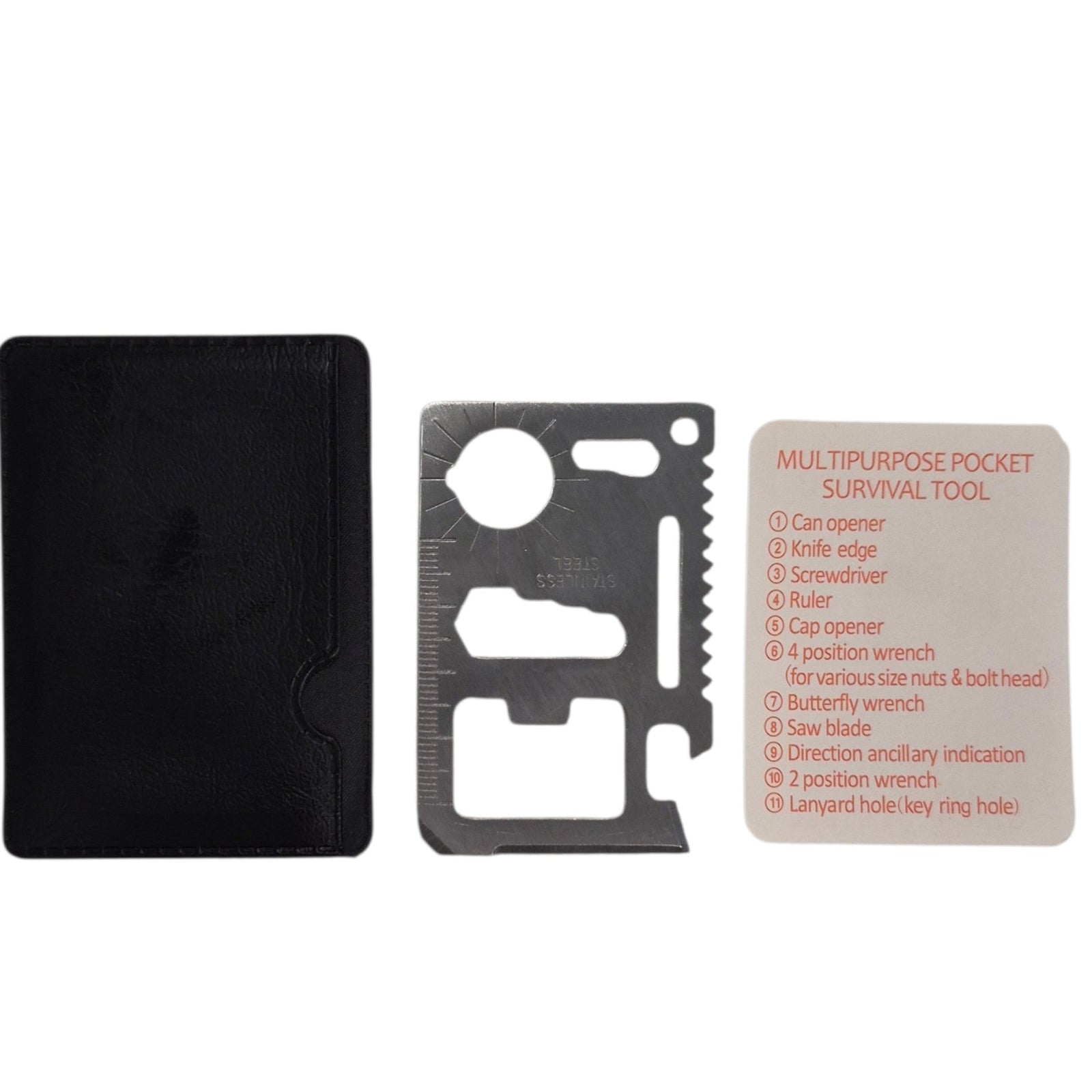 11-in-1 Survival Credit Card Multitool — Wallet-Size Tactical Tool — view 4