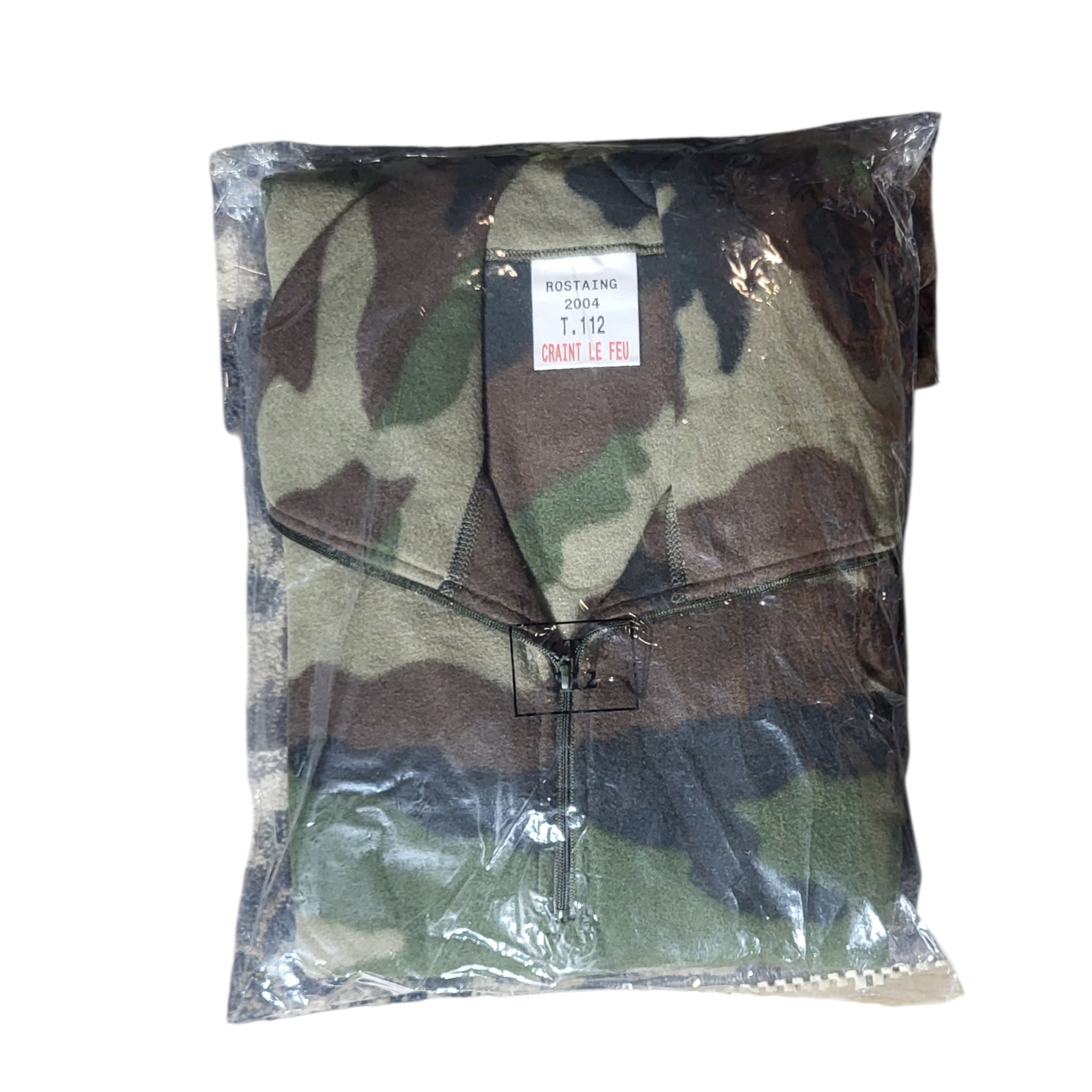 French CCE Camo Fleece Shirt with Zipper — New, Unissued