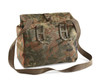 German Flecktarn Gas Mask Bag with Strap — Used