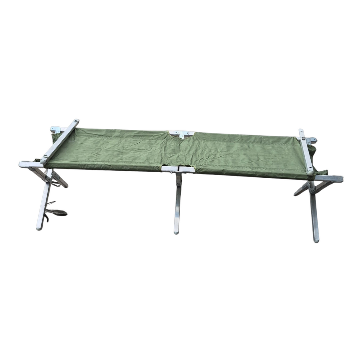 Army Green Folding Metal Sleeping Cot — Surplus — view 2