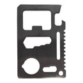 11-in-1 Survival Credit Card Multitool — Wallet-Size Tactical Tool