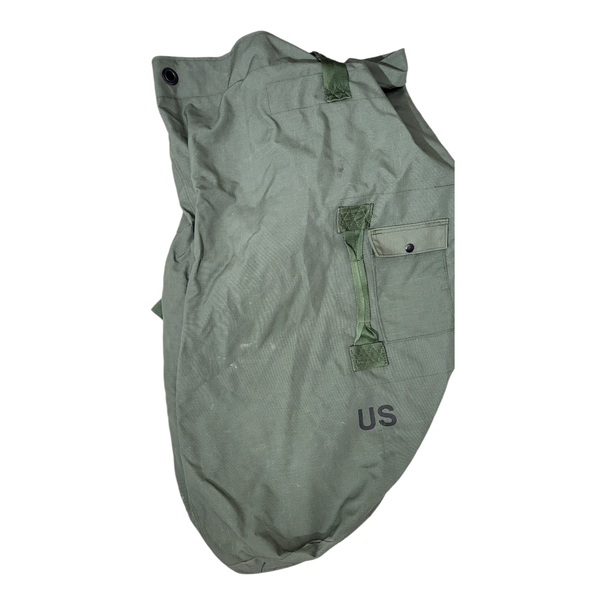 USGI Green Duffle Bag, Top-Load Sea Bag — Issued