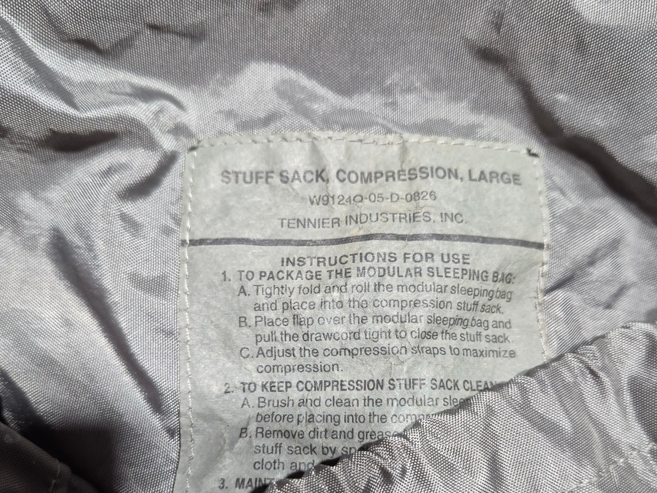 USGI Sleep System Stuff Sack — Foliage Green, Large