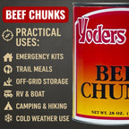 Yoder’s Canned Beef Chunks — 28 oz, Fully Cooked (10+ Year Shelf Life)