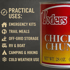 Yoder’s Canned Chicken Chunks — 28 oz, Fully Cooked (10+ Year Shelf Life)