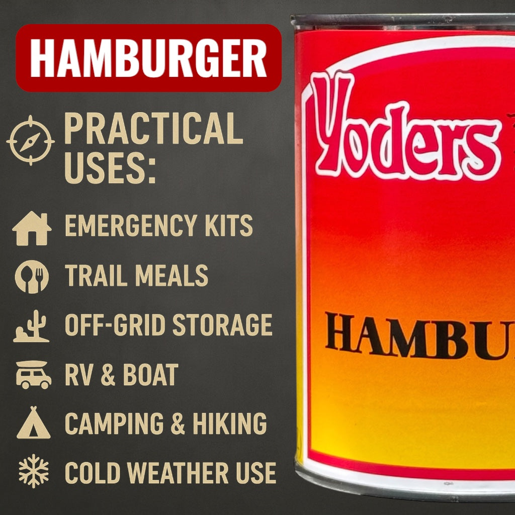 Yoder’s Canned Ground Beef — 28 oz, Fully Cooked (10+ Year Shelf Life)