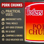 Yoder’s Canned Pork Chunks — 28 oz, Fully Cooked (10+ Year Shelf Life)